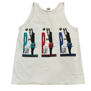 Vintage 90s Club Sportswear Power Play Basketball Tank Top Men's M